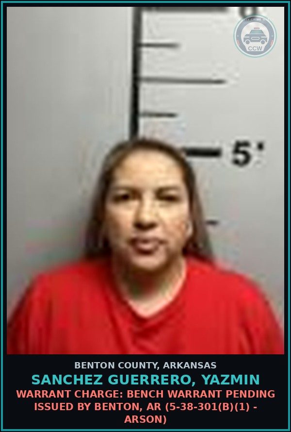 Booking mugshot of Sanchez Guerrero, Yazmin in Benton County