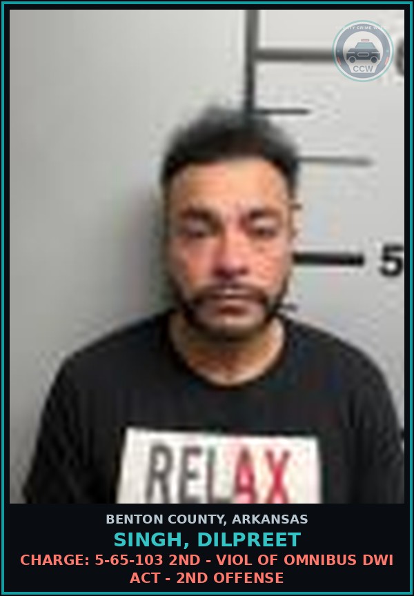 Booking mugshot of Singh, Dilpreet in Benton County
