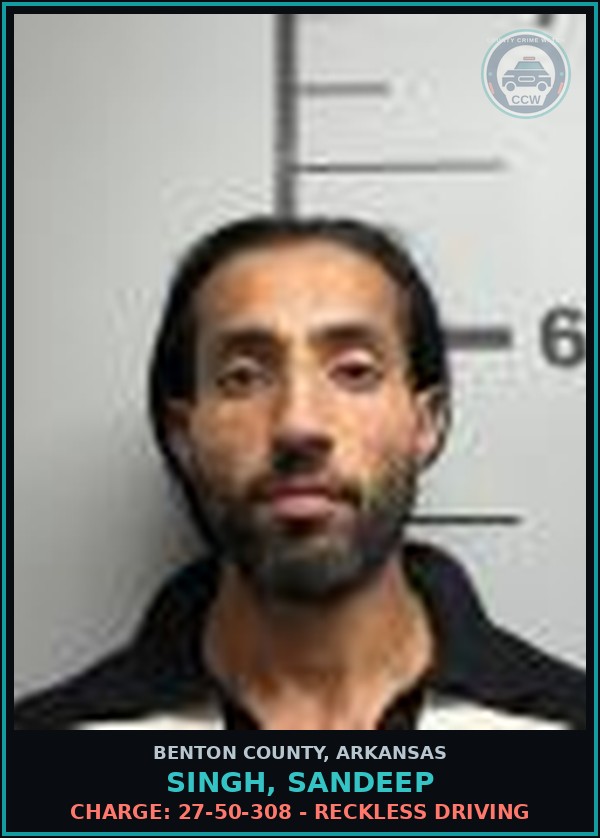 Booking mugshot of Singh, Sandeep in Benton County