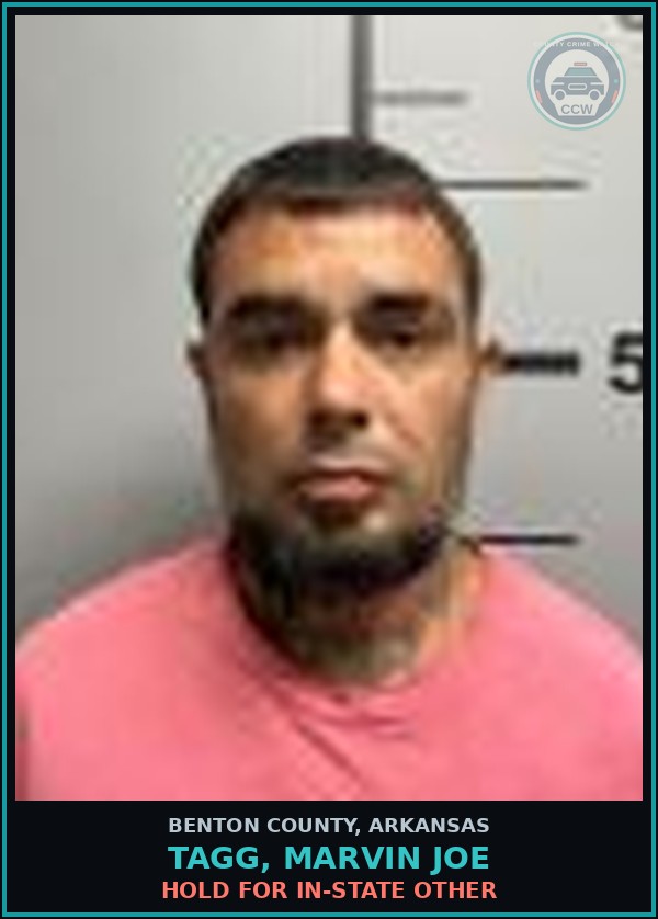 Booking mugshot of Tagg, Marvin Joe in Benton County