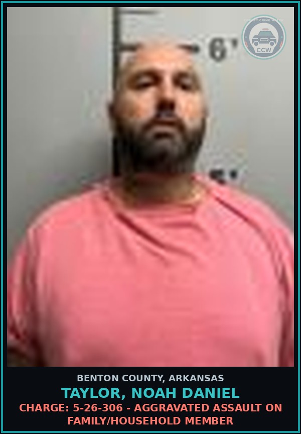 Booking mugshot of Taylor, Noah Daniel in Benton County