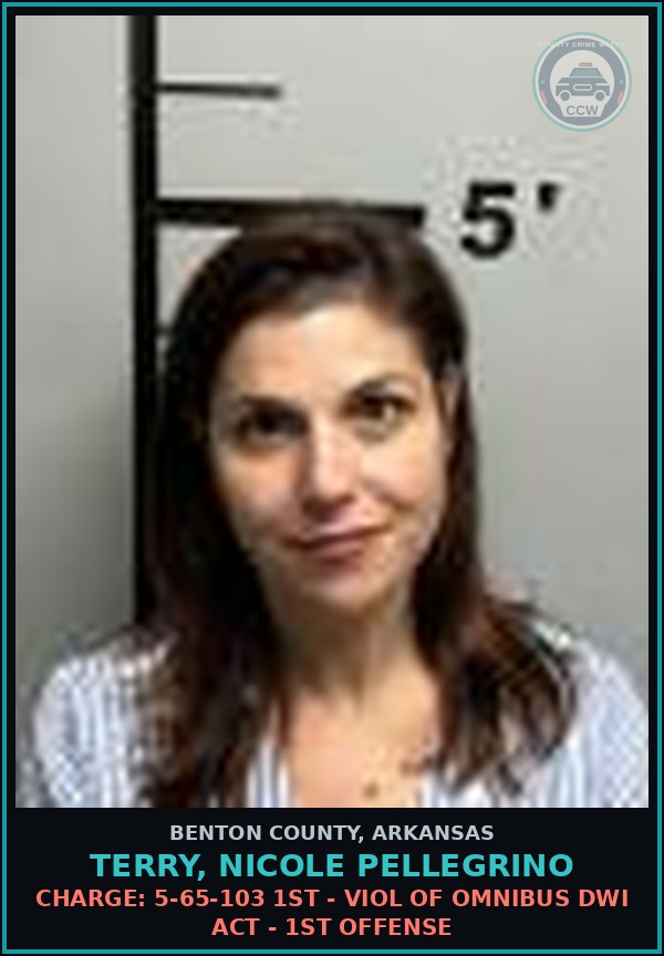 Booking mugshot of Terry, Nicole Pellegrino in Benton County