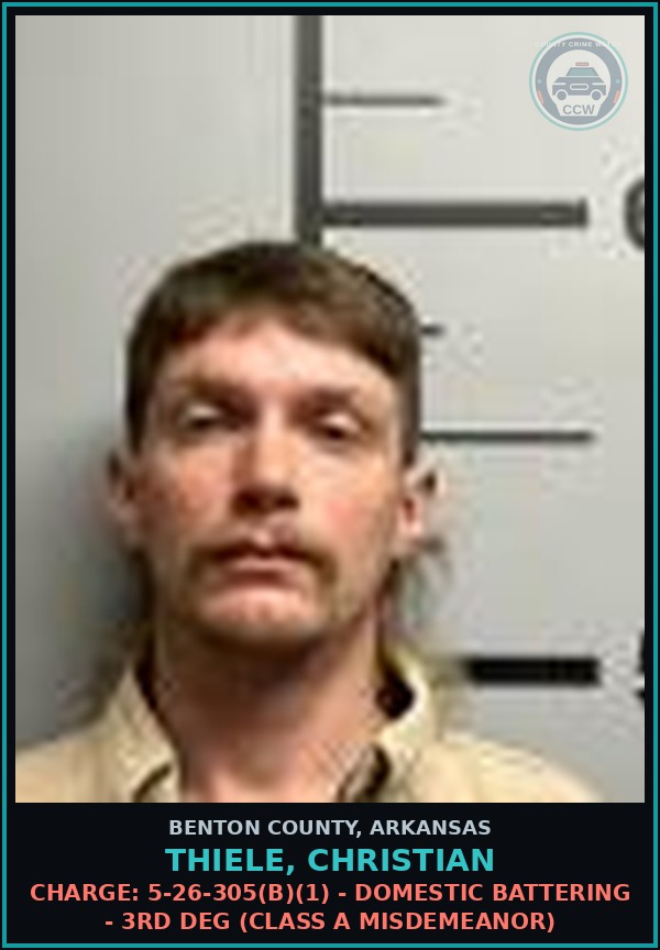 Booking mugshot of Thiele, Christian in Benton County