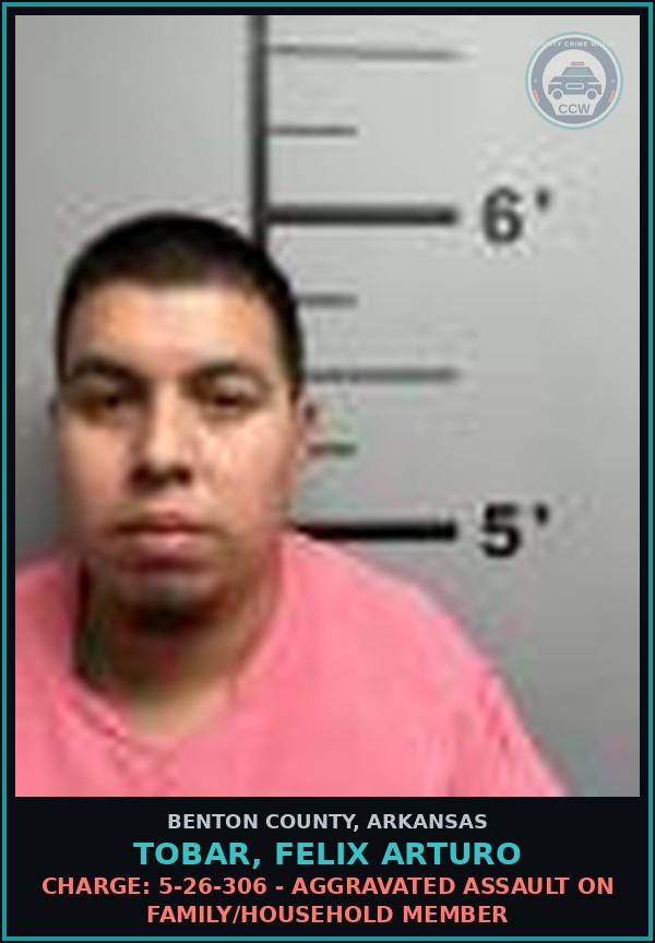 Booking mugshot of Tobar, Felix Arturo in Benton County