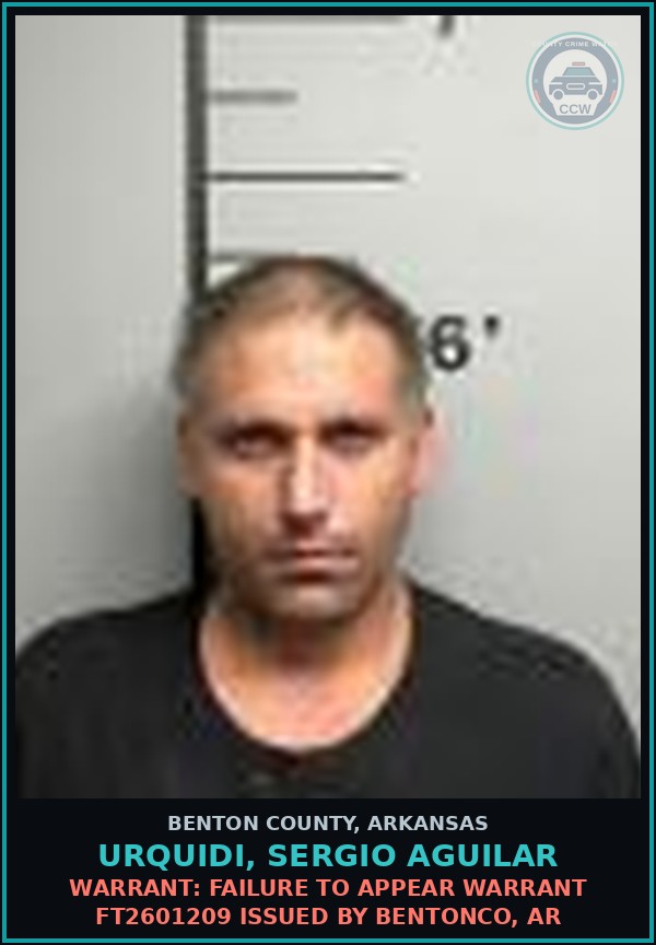 Booking mugshot of Urquidi, Sergio Aguilar in Benton County
