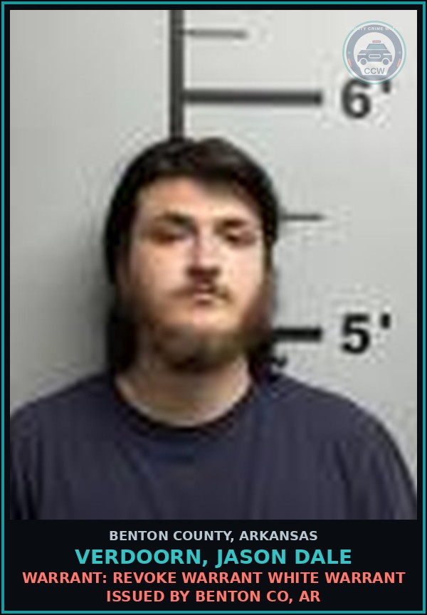 Booking mugshot of Verdoorn, Jason Dale in Benton County