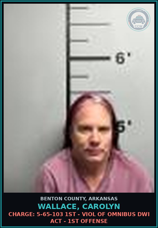 Booking mugshot of Wallace, Carolyn in Benton County