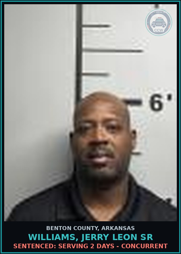 Booking mugshot of Williams, Jerry Leon Sr in Benton County