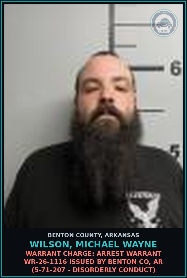 Booking mugshot of Wilson, Michael Wayne in Benton County