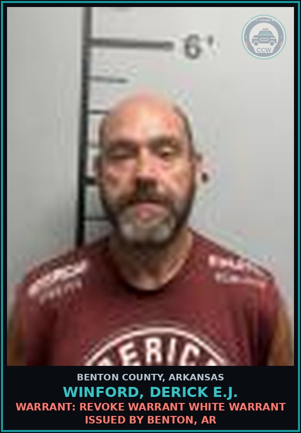 Booking mugshot of Winford, Derick E.J. in Benton County