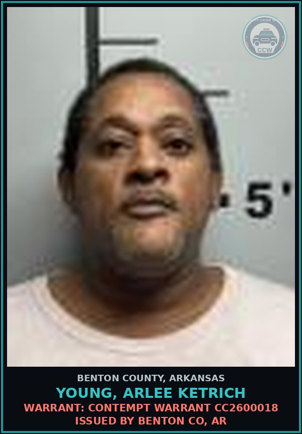 Booking mugshot of Young, Arlee Ketrich in Benton County