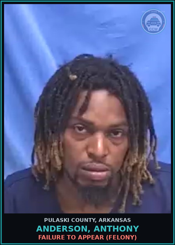 Booking mugshot of ANDERSON, ANTHONY in Pulaski County