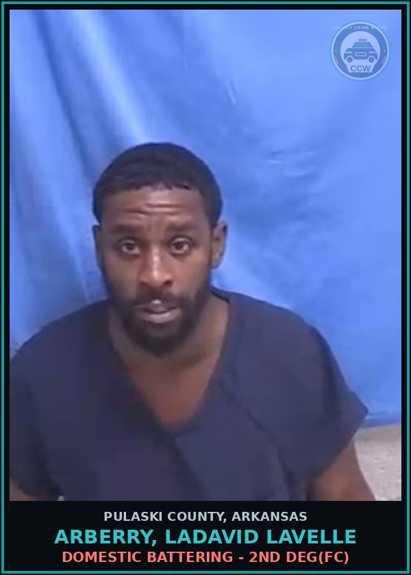 Booking mugshot of ARBERRY, LADAVID LAVELLE in Pulaski County