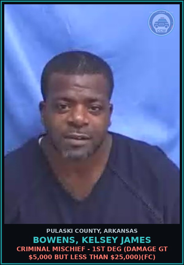 Booking mugshot of BOWENS, KELSEY JAMES in Pulaski County