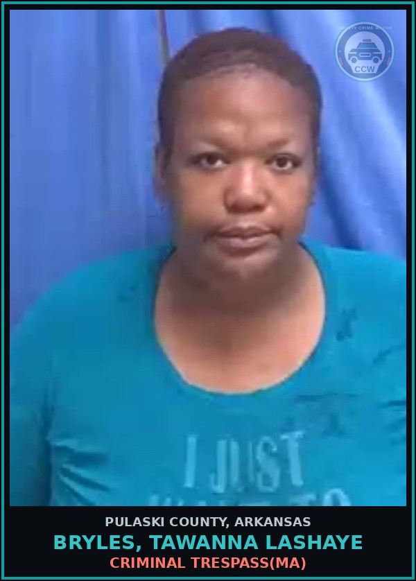 Booking mugshot of BRYLES, TAWANNA LASHAYE in Pulaski County