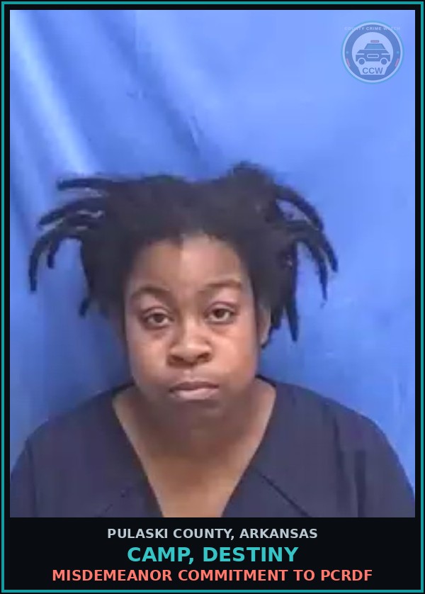 Booking mugshot of CAMP, DESTINY in Pulaski County