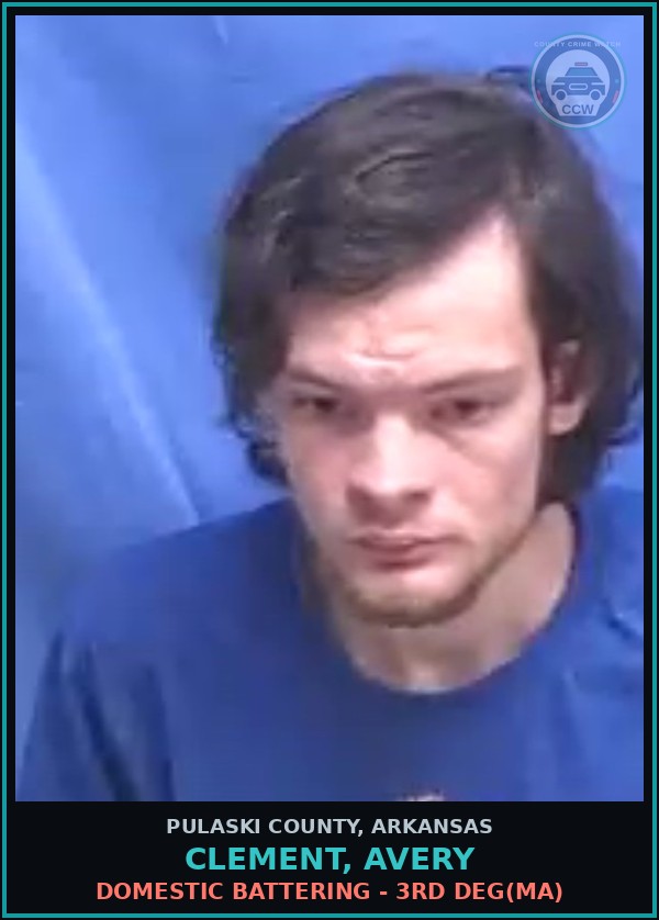 Booking mugshot of CLEMENT, AVERY in Pulaski County