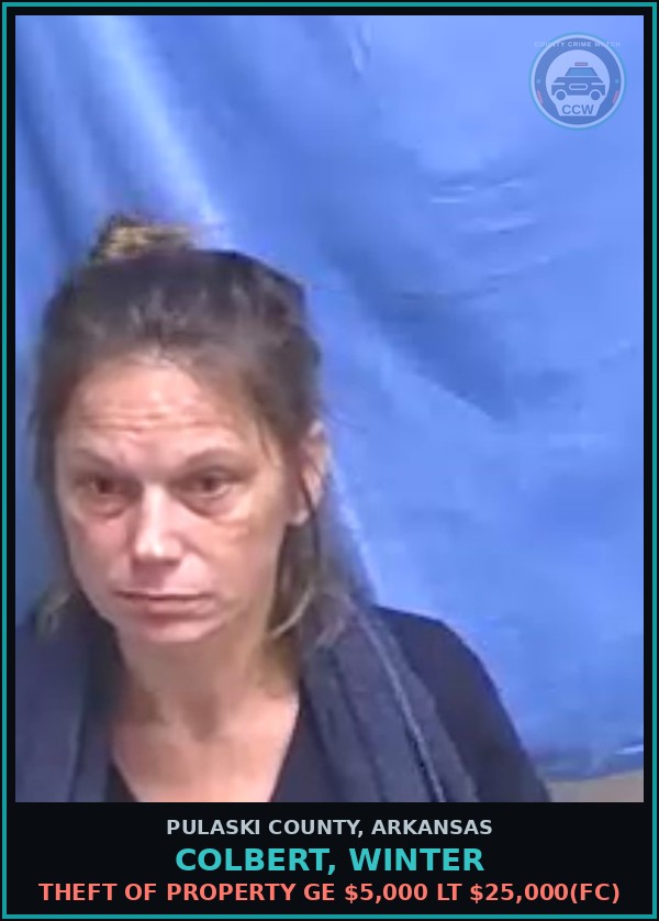 Booking mugshot of COLBERT, WINTER in Pulaski County
