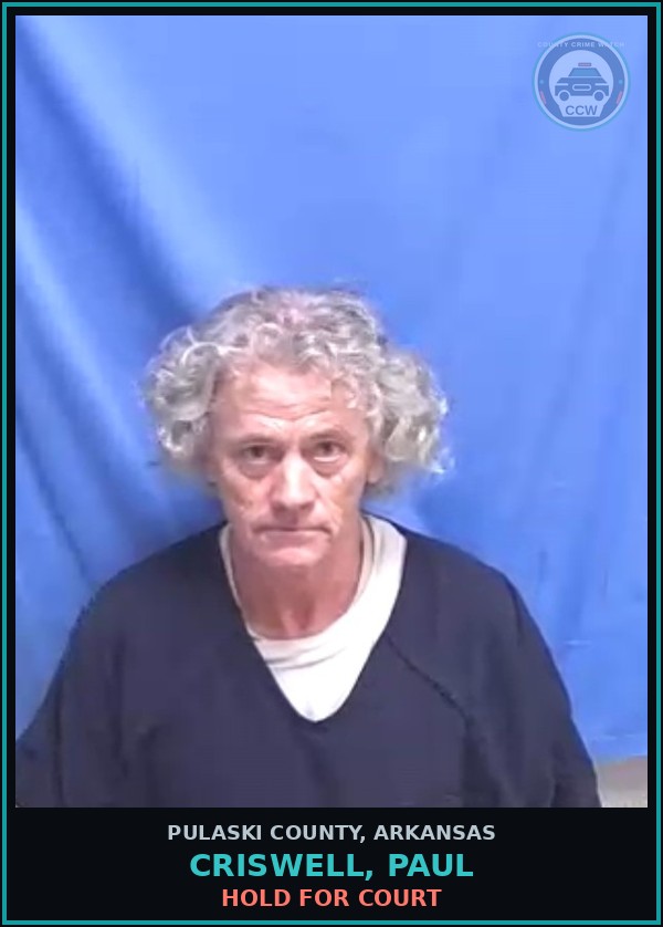 Booking mugshot of CRISWELL, PAUL in Pulaski County