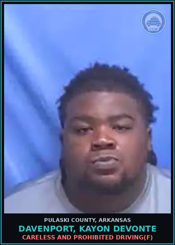 Booking mugshot of DAVENPORT, KAYON DEVONTE in Pulaski County