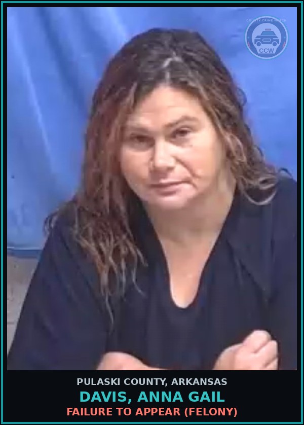 Booking mugshot of DAVIS, ANNA GAIL in Pulaski County