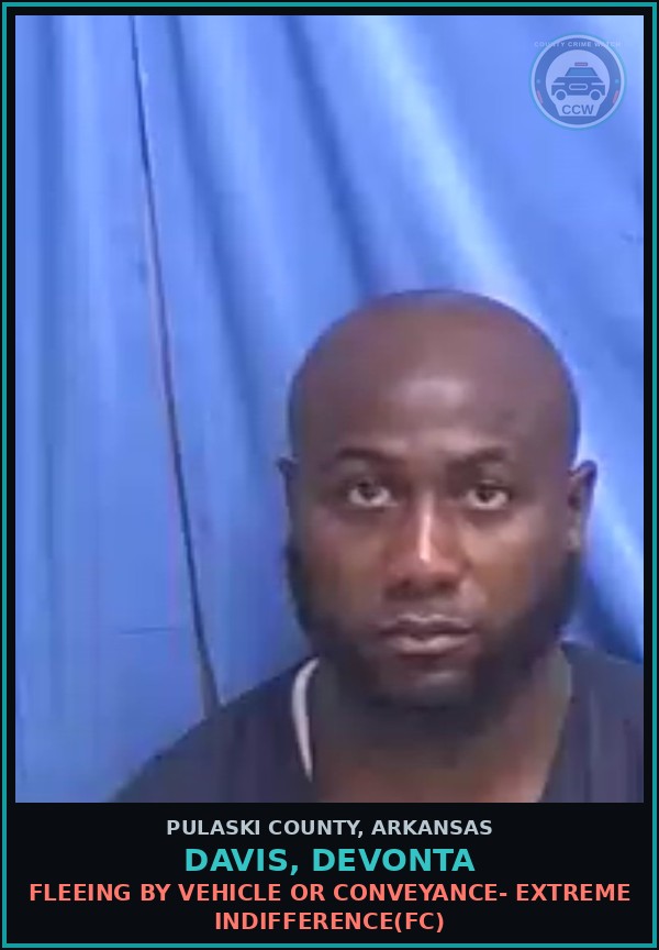 Booking mugshot of DAVIS, DEVONTA in Pulaski County