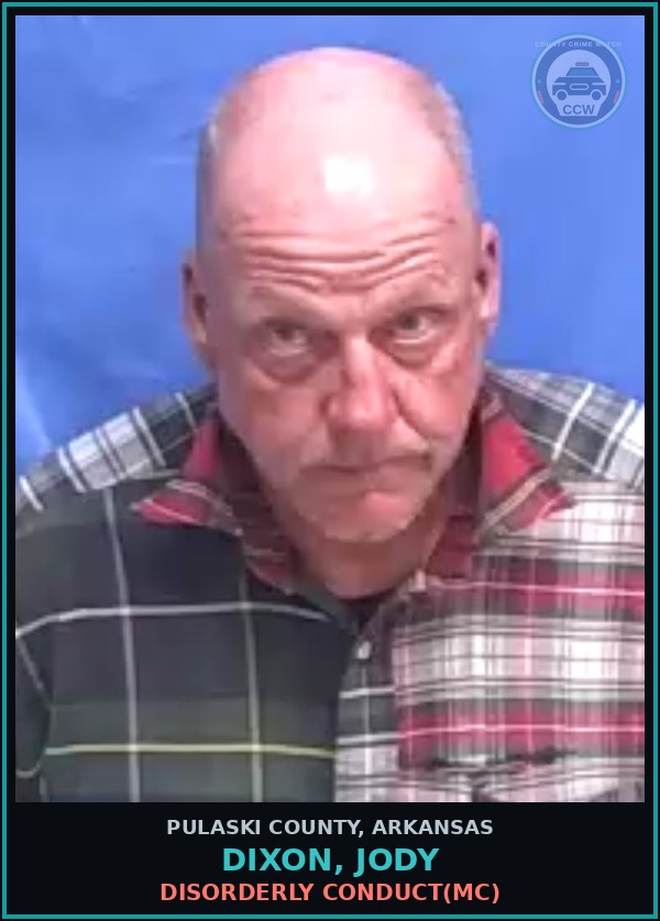 Booking mugshot of DIXON, JODY in Pulaski County