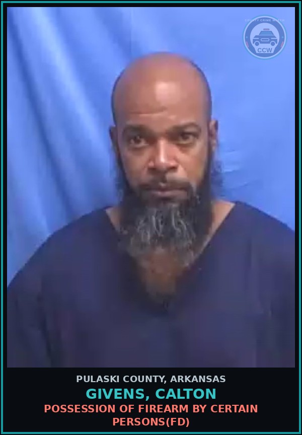 Booking mugshot of GIVENS, CALTON in Pulaski County