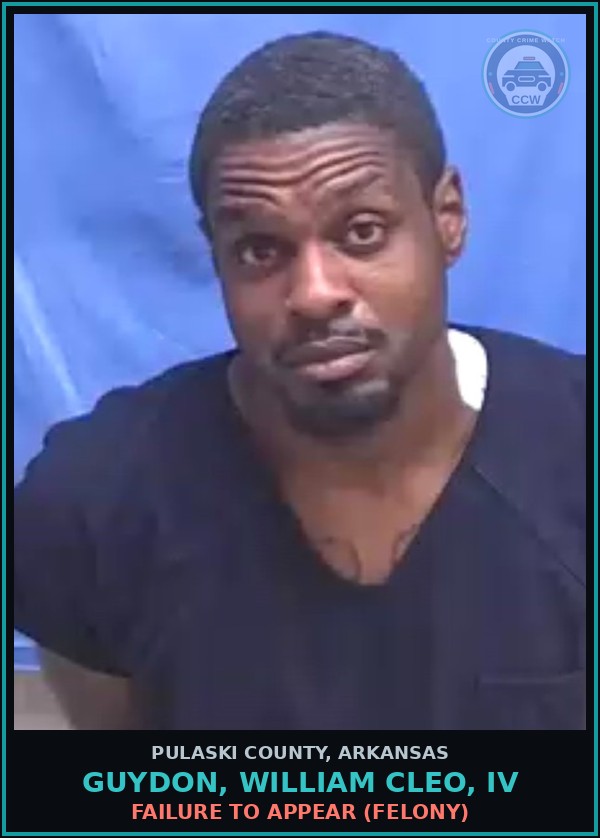 Booking mugshot of GUYDON, WILLIAM CLEO, IV in Pulaski County
