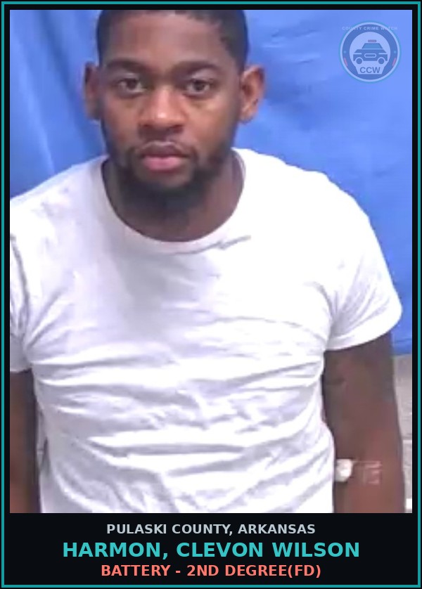 Booking mugshot of HARMON, CLEVON WILSON in Pulaski County