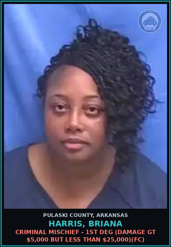 Booking mugshot of HARRIS, BRIANA in Pulaski County