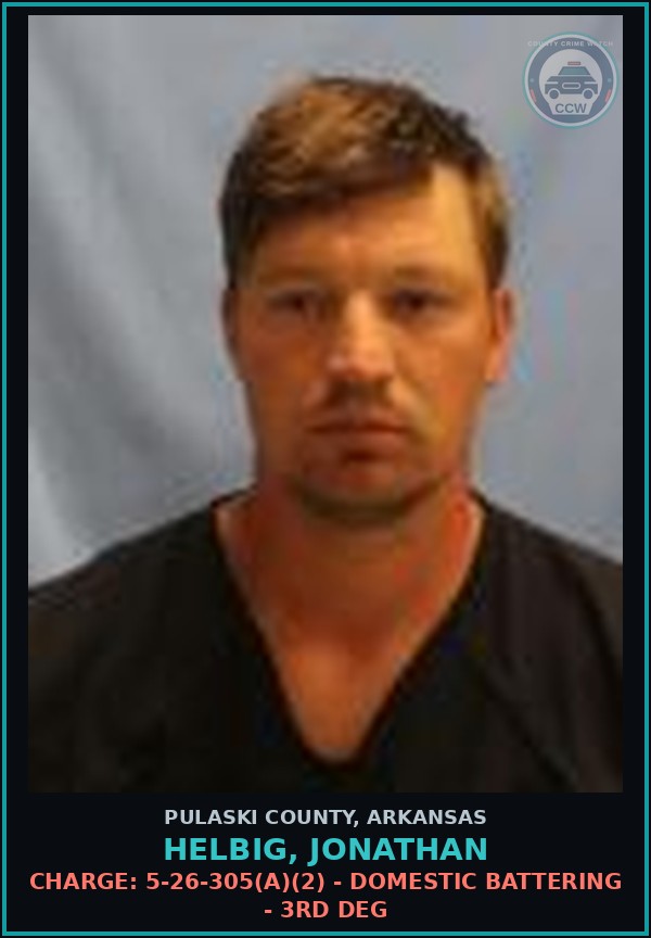 Booking mugshot of Helbig, Jonathan in Pulaski County