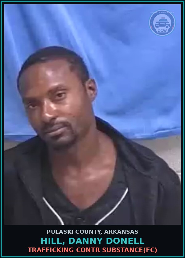 Booking mugshot of HILL, DANNY DONELL in Pulaski County