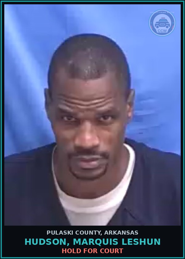 Booking mugshot of HUDSON, MARQUIS LESHUN in Pulaski County