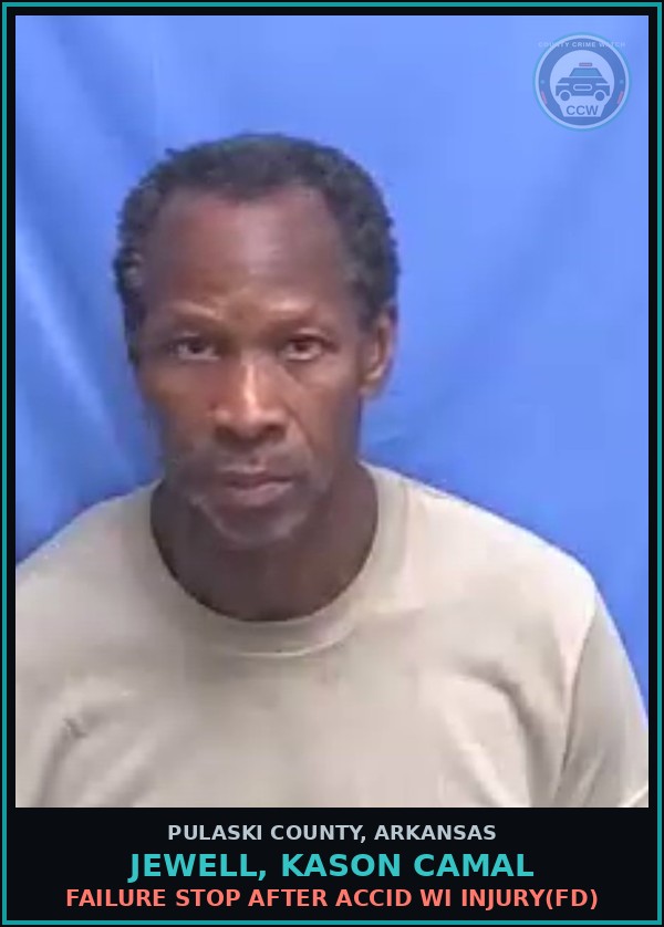 Booking mugshot of JEWELL, KASON CAMAL in Pulaski County
