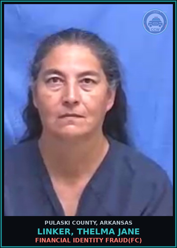Booking mugshot of LINKER, THELMA JANE in Pulaski County