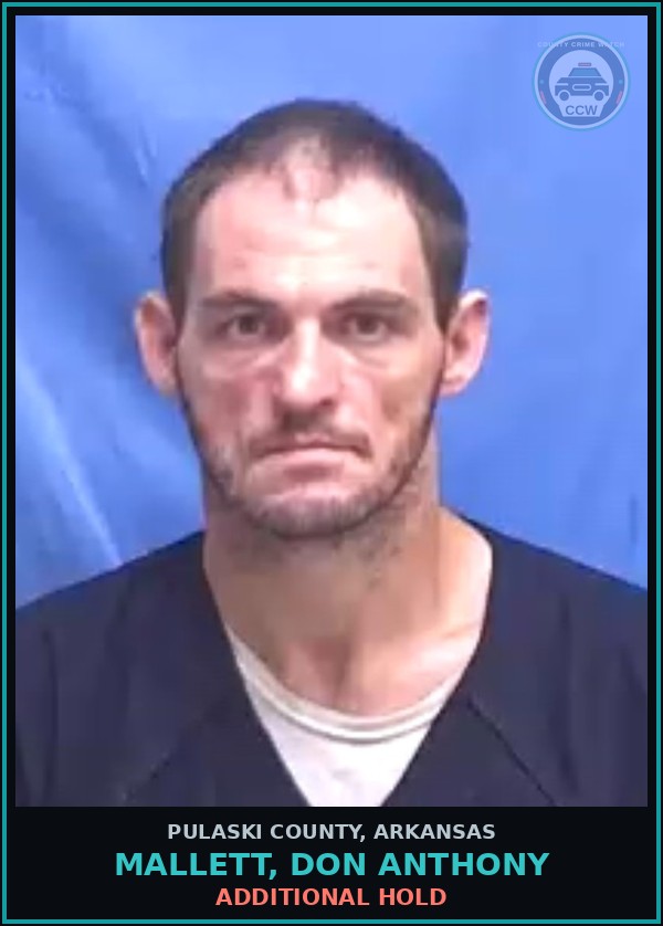 Booking mugshot of MALLETT, DON ANTHONY in Pulaski County