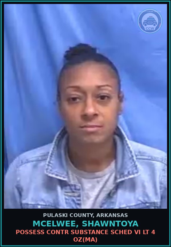 Booking mugshot of MCELWEE, SHAWNTOYA in Pulaski County