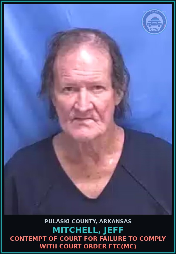 Booking mugshot of MITCHELL, JEFF in Pulaski County