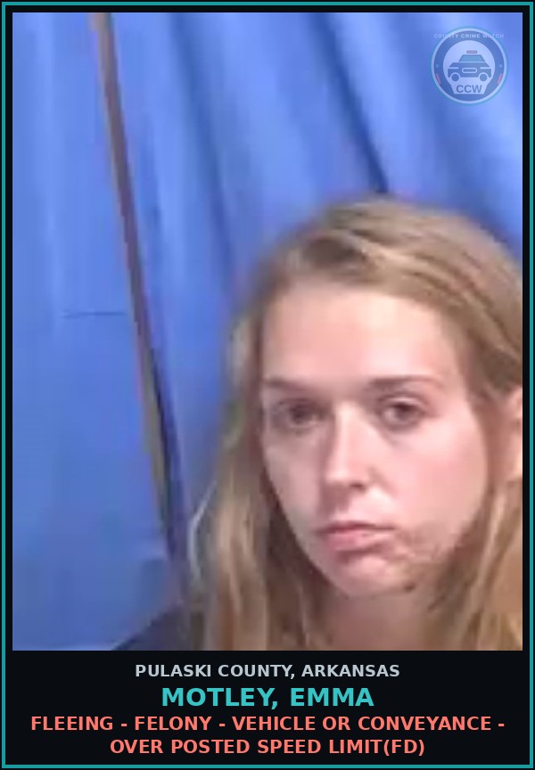 Booking mugshot of MOTLEY, EMMA in Pulaski County