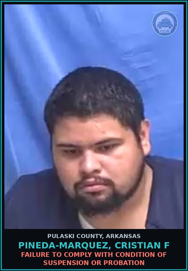 Booking mugshot of PINEDA-MARQUEZ, CRISTIAN F in Pulaski County