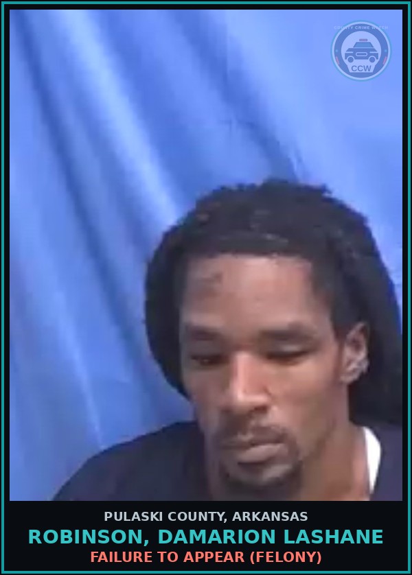 Booking mugshot of ROBINSON, DAMARION LASHANE in Pulaski County