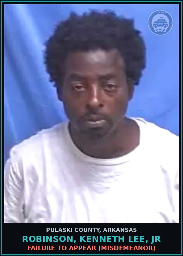 Booking mugshot of ROBINSON, KENNETH LEE, JR in Pulaski County