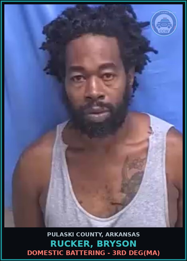 Booking mugshot of RUCKER, BRYSON in Pulaski County