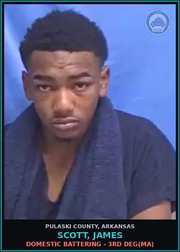 Booking mugshot of SCOTT, JAMES in Pulaski County
