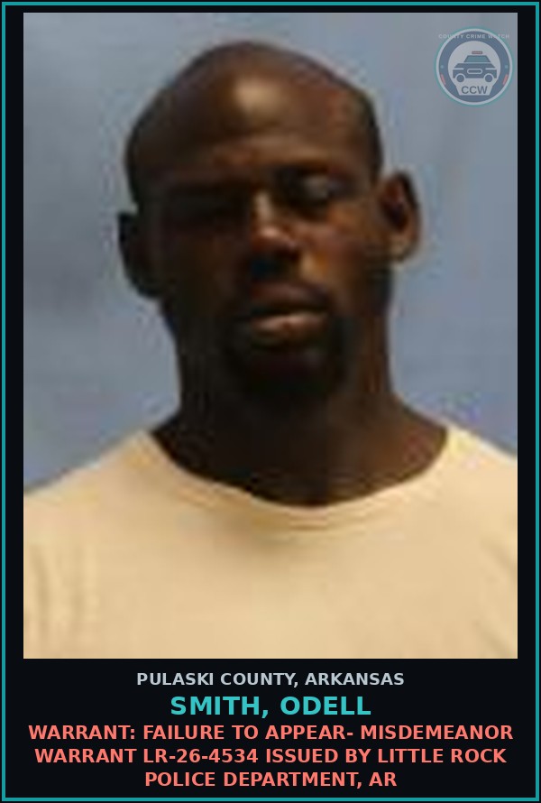 Booking mugshot of Smith, Odell in Pulaski County