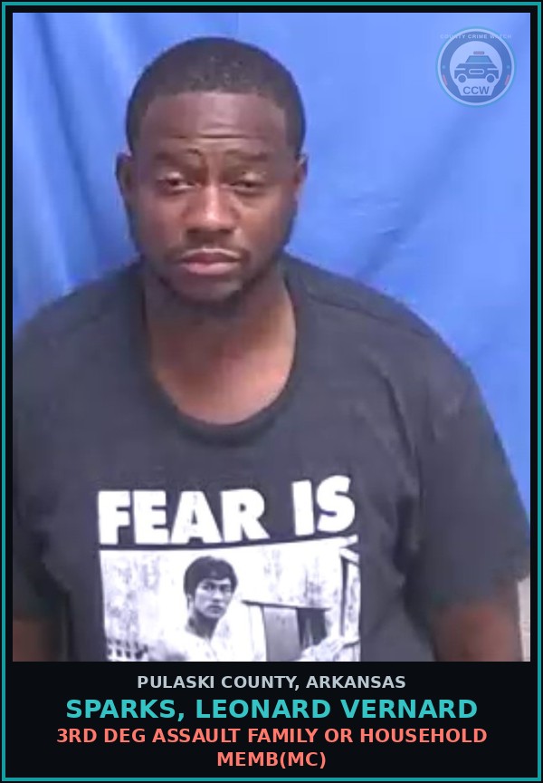 Booking mugshot of SPARKS, LEONARD VERNARD in Pulaski County