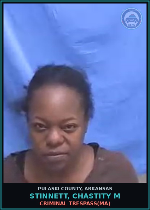 Booking mugshot of STINNETT, CHASTITY M in Pulaski County