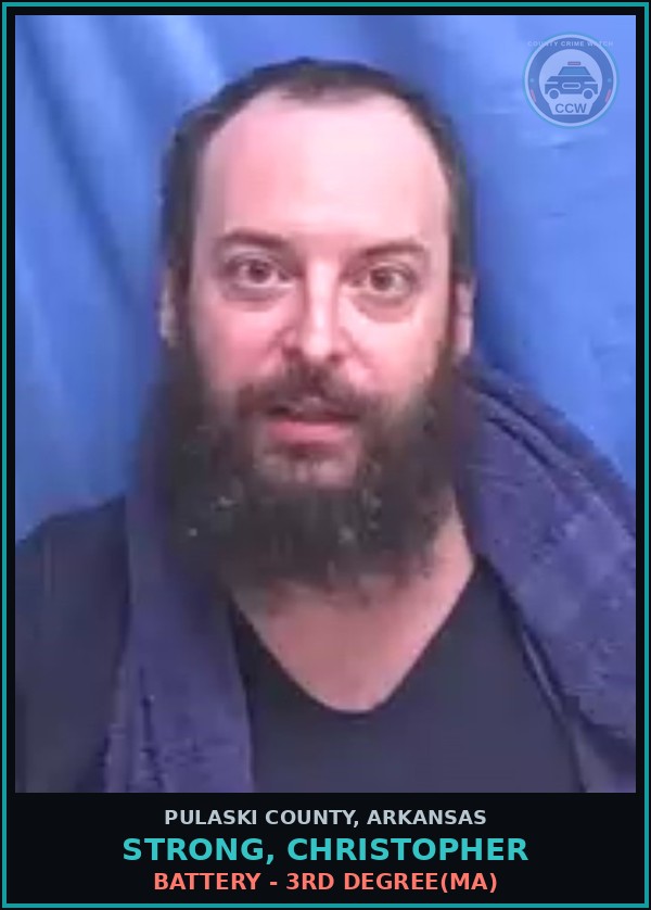 Booking mugshot of STRONG, CHRISTOPHER in Pulaski County