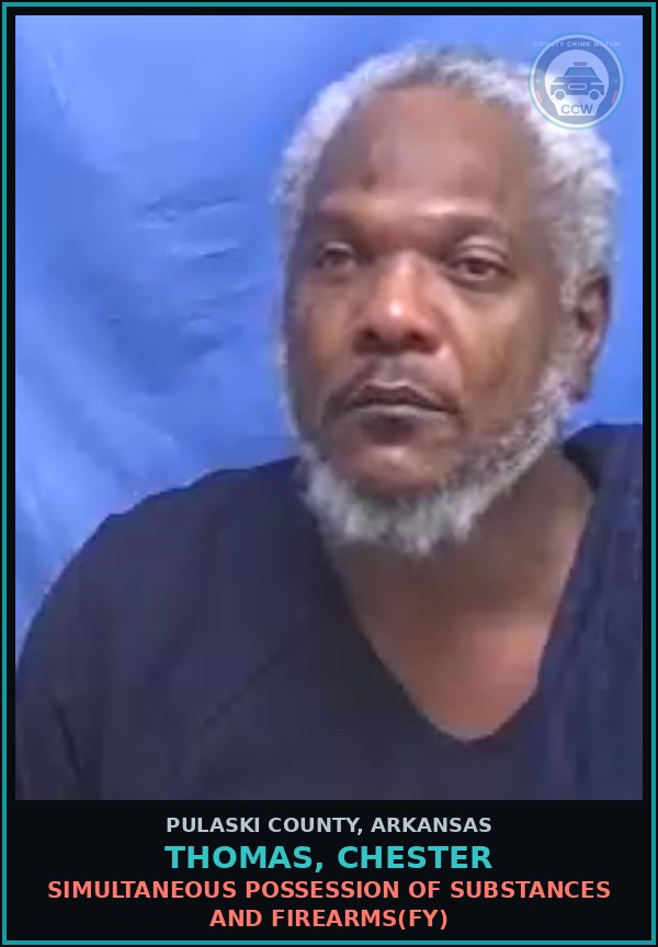 Booking mugshot of THOMAS, CHESTER in Pulaski County